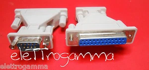 adattatore spina vaschetta 9 pin > 25 pin seriale parallela femmina maschio - Imagen 1 de 1