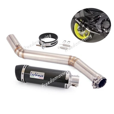 Tubo de enlace medio punta silenciador escape carbono para CF-Moto 650MT 650NK 400NK 2014-2024 Foto 1 de 4