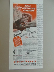 1948 EMERSON ELECTRIC HEATER it Glows as it Blows  vintage art print ad - Picture 1 of 1