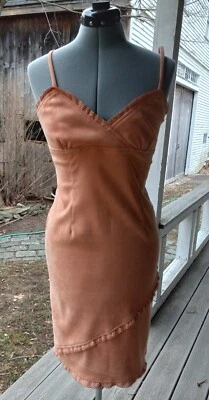 Cynthia Cynthia Steffe peach Dress size 4 faux suede 38" long sleeveless  - Image 1 of 4