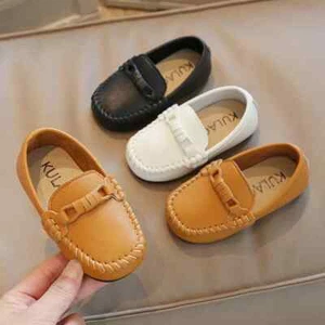 Toddler Boys School Garden Leather Shoes Casual Kids Party Wedding Dress Loafers - Picture 1 of 15