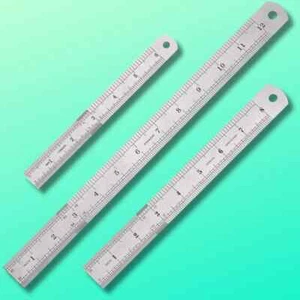 Stainless Steel Metal Ruler with Inch and Metric Machinist Ruler 3pcs/Set - Picture 1 of 5