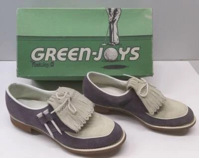 Zapatos de golf de gamuza azul vintage Green-Joys de FootJoy ~ para dama en caja original    Foto 1 de 4