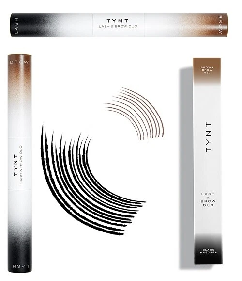TYNT Beauty Lash + Brow Duo (BLACK MASCARA + BROWN BROW GEL) 5ML FULL SIZE NEW - Image 1 of 1