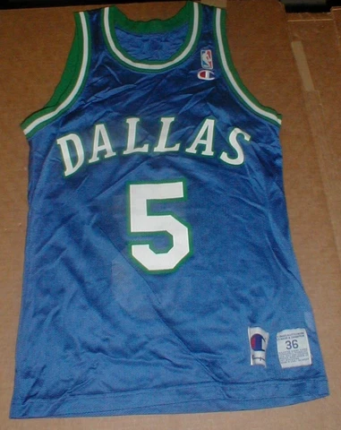 VTG Jason Kidd Dallas Mavericks #5 Champion Brand Basketball Jersey Sm Size 36 Cover