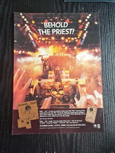 JUDAS PRIEST LIVE   VTG  1987 METAL ROCK MUSIC ALBUM ADVERT 8.5X11"  POSTER - Picture 1 of 3