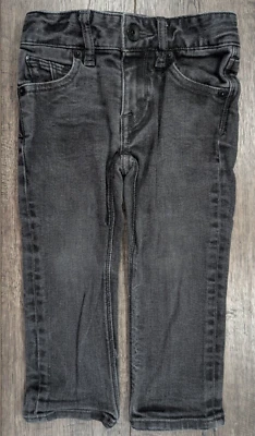 Roupas para bebê menino 2T slim reto Volcom Vorta cintura ajustável jeans preto - Imagem 1 de 3