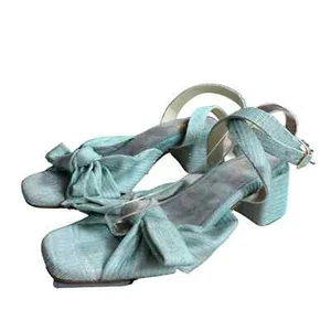 Seychelles Something Prestado Tacón Grueso Plisado Arco Zapatos de Boda - Imagen 1 de 11