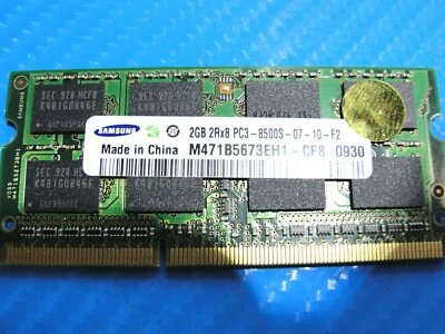 Macbook Pro 15" A1286 2009 MC118LL/A Samsung SO-DIMM Memory Ram 2GB PC3-8500S  - Image 1 of 2