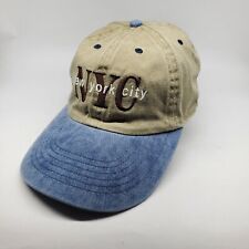 Vintage New York City Hat Cap Adult Blue Denim Newhattan Brand Cotton Baseball