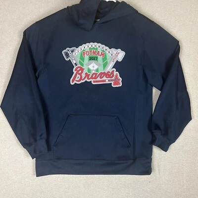 Atlanta Braves Hoodie Saldana 27 MLB Baseball World Series Champs 2017 Rare - Image 1 of 4