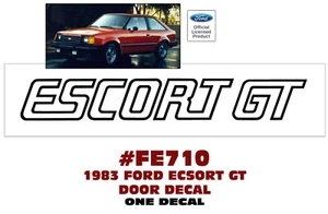 FE710 1983 FORD ESCORT - ESCORT GT DOOR DECAL - ONE DECAL - Bild 1 von 1