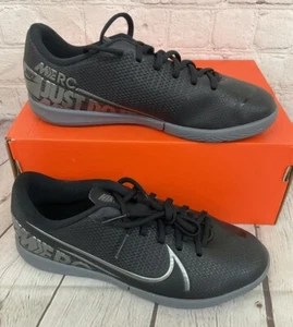 Nike AT8137 001 JR Vapor 13 Academy IC Youth Soccer Shoes Black Cool Grey 5.5Y - Picture 1 of 13