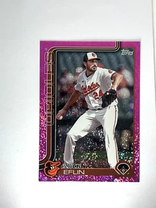 2025 Topps Series 1 #188 Zach Eflin Pink Sand Glitter Foil Baltimore Orioles - Picture 1 of 2