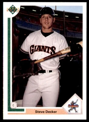 1991 Upper Deck Steve Decker Rookie San Francisco Giants #25 - Image 1 of 2