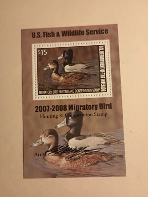 2007-08 MIGRATORY BIRD MINI STAMP/ARTIST SIGNED-MINT CONDITION-NH - Image 1 of 4