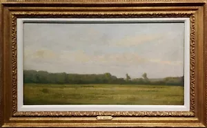 William Sartain -Farm Landscape -19th century American Tonalist Oil painting - Picture 1 of 10