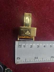 AQUA MASTER GENUINE GOLD TONE 22 MM DEPLOYMENT WATCH CLASP - Picture 1 of 9