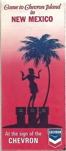1969 CHEVRON Hula Girl Road Map NEW MEXICO Route 66 Albuquerque Santa Fe Roswell - Picture 1 of 4