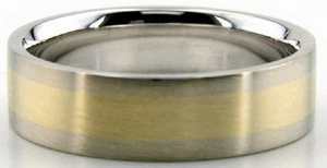 SATIN ZWEIFARBIG 10K MASSIVGOLD HOCHZEITSBÄNDER RINGE HERREN DAMEN HOCHZEITSBAND RING - Bild 1 von 1