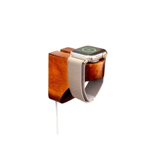 Walnut Wall Charging Station for Apple Watch - Wooden Charging Dock- Wall Holder - Picture 1 of 5