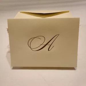 NEW Crane & Co Engraved "A" Initial Note Card Set-2 14 & 15 pc New NO BOX - Picture 1 of 3