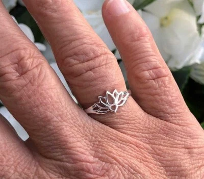 Lotus 925 Sterling Silver Handmade Ring - Image 1 of 4