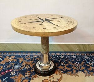 Nautical Compass 24" Wooden Table Coffee Table Garden Table Bar Table Home Decor