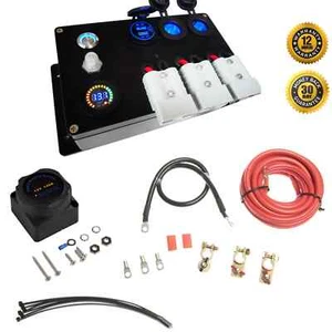 12 Volt Control Box 4WD Caravan USB + Dual Battery 140 Amp Smart System Camping - Picture 1 of 13
