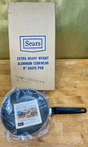 Vintage SEARS Extra Heavy Weight Aluminum Cookwear 8” Sauté Pan Almond NEW - Picture 1 of 9
