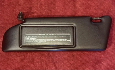 Viseira solar 92-99 Mercedes Benz 500SEL couro preto LH - Imagem 1 de 4