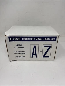 U-LINE Outdoor vinyl label kit  3 1/2 inch letters S-23003   25 Of Each Letter - Picture 1 of 4