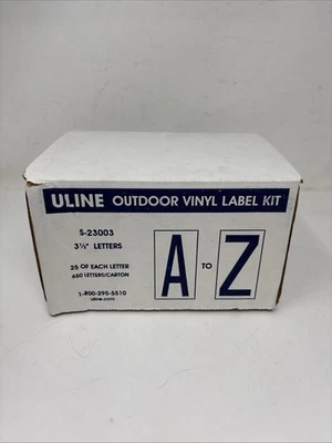 U-LINE Outdoor vinyl label kit  3 1/2 inch letters S-23003   25 Of Each Letter - Image 1 of 4