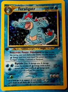 Feraligatr 1st EDITION HOLO Neo Genesis No. 5/111 VINTAGE 2000 Pokémon TCG - Picture 1 of 22