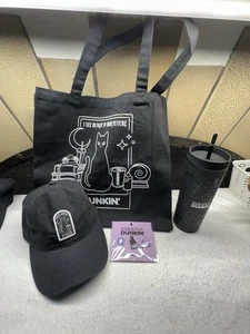Salem Runs On Dunkin' Donuts Collector's SET: Tumbler Tote Bag Pins & Hat - Picture 1 of 13