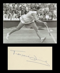 Francoise Durr - French tennis player - Signed album page + Photo - Paris 1981 - Picture 1 of 3