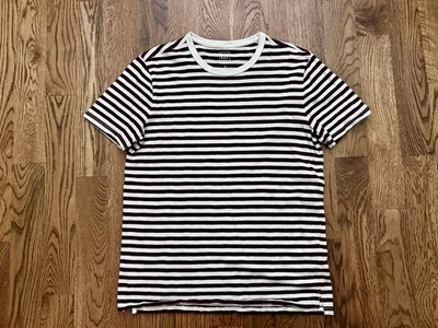 GAP 男式复古粗纺栗色和白色条纹 T 恤 M 中号 — 第 1/4 张图片