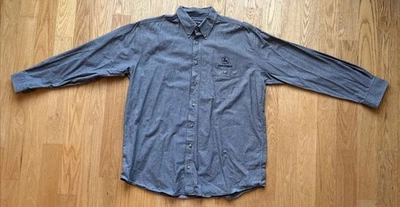 Camisa xadrez masculina manga longa John Deere Hilton grande com botões - Imagem 1 de 4