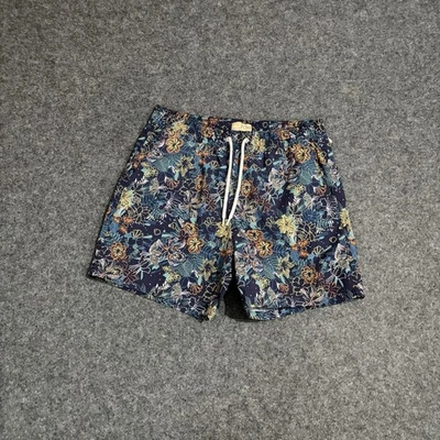 J Crew Swim Trunks Size Medium Hawaiian Shorts Mesh Lined - Image 1 of 4