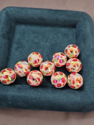 Acrylic Round Craft Beads 16mm Mixed Colour, 10pcs B22325 - Image 1 of 3