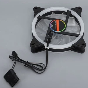 3x RGB Case Fans 16 Million Colors 120mm Hydraulic Bearing 12V Dual Connector FY - Afbeelding 1 van 22