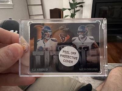 2024 Panini One CJ Stroud Nico Collins Team Titans Metal Dual Texans Case Hit 🔥 - Image 1 of 2