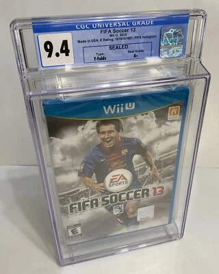 9.4 A+ SEALED FIFA Soccer 13 Lionel Messi Cover CGC (Nintendo NEW Wii U, 2012) - Image 1 of 4