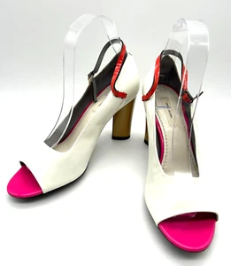 Marc Jacobs Mujer Charol Mary Jane Multicolor Peep Toe Tacones Talla 7.5M - Imagen 1 de 11