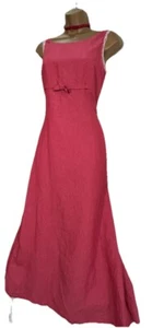 Vintage 80’s Laura Ashley Viscose Linen Lined Shift Dress Dusky PINK UK 12 - Picture 1 of 18