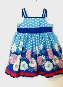 Blueberri Girls 24 Mo. Floral & Polka Dots CuteToddler Girl Sundress - Picture 1 of 2