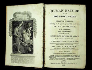 Human nature in its four-fold state by T. Boston 1812 hardcover ORIGINAL RARE - Picture 1 of 2