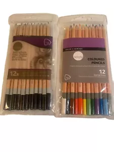 Lot 2 Packs Daler Rowney Simply Sketching and Color Pencils 11 and 12 each - Picture 1 of 4
