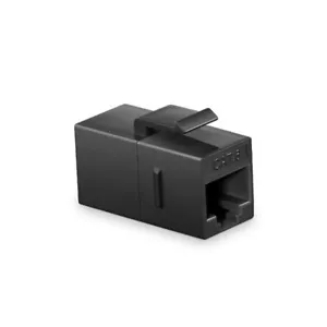 FS Cat 6 Keystone RJ45 ungeschirmter Einsatz Inline Kupplung schwarz 48 Stück - Bild 1 von 5