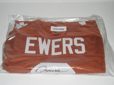2022 Leaf Custom autographed Jersey Quinn Ewers Texas Longhorns Auto Beckett COA Cover